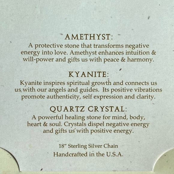 Sterling Silver “Crystal Dreams” Gemstone Pendant Necklace 18” - Picture 2 of 6